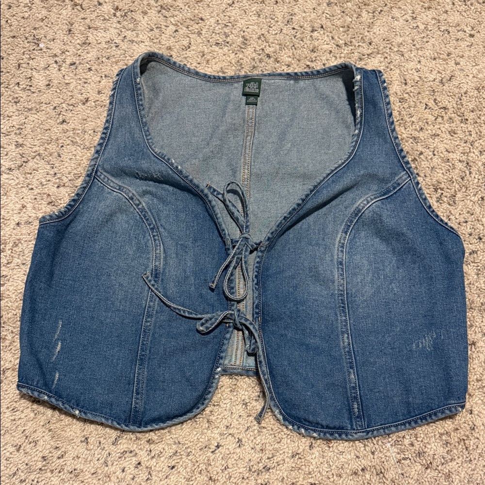 Wild Fable Blue Denim Vest